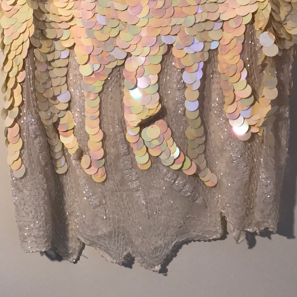 Vintage NEW YORK PARIS ROME sequin top SMALL - Picture 6 of 8